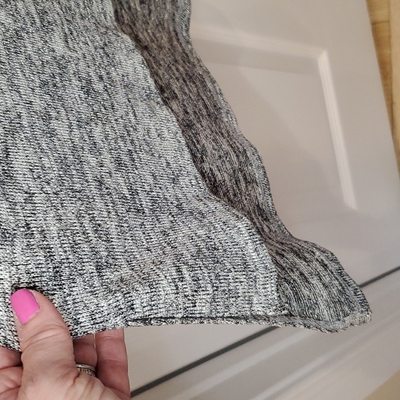 Anthropologie NWT Sparkly Grey Sweater Top with Black Lace Trim! ❤❤❤ - Picture 6 of 16